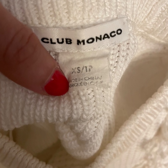 Club Monaco XS Martuska Fringe Sweater white . as seen on January Jones - Picture 6 of 8